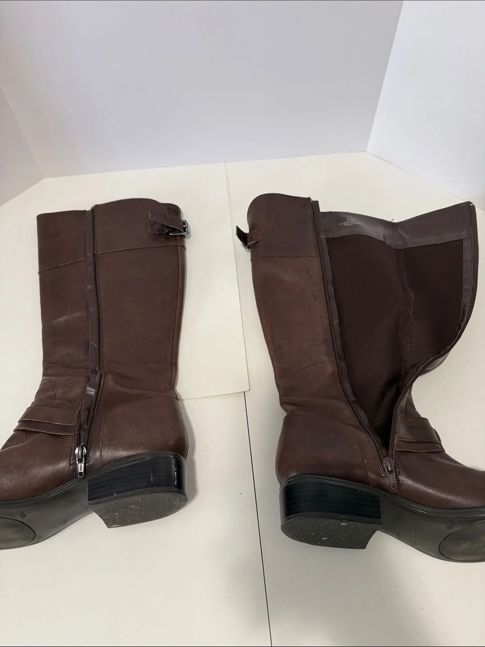 Lauren Ralph Lauren Brown Leather Over-the-Knee Riding Boots